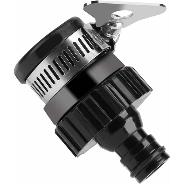 Universal Water Tap Hose Connector For Car Wash Garden Quick Adapter Diameter Less Than 16Mm (Black) Connectors Valves & Accessories