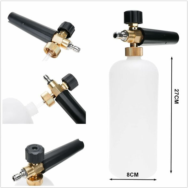 Car Foam Cannon 1L Lance For High Pressure Washer Brass Parts Adjustable Concentration Spray Range Pressure Washers