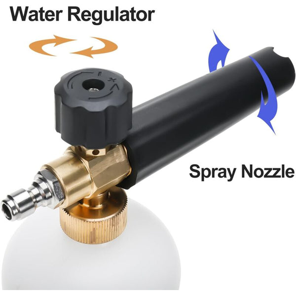 Car Foam Cannon 1L Lance For High Pressure Washer Brass Parts Adjustable Concentration Spray Range Pressure Washers