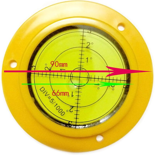 90Mm Precision Round Spirit Level With Mounting Holes For Motorhome Other Motorcycle Accessories