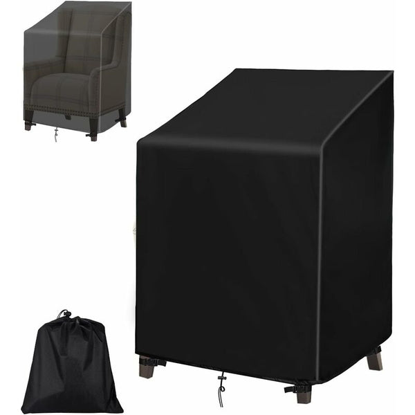 Garden Chair Cover (686880/120Cm) 210D Oxford Waterproof Stacking Outdoor Stackable Chair Covers