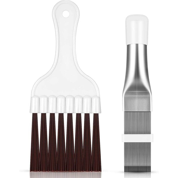 2 Pcs Air Conditioner Condenser Fin Comb Cleaning Brush Cleaner Refrigerator Coil Cleaning Brushes