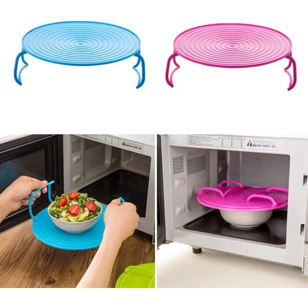 Round Tray Steamer Rack Double Layer Multifunctional Plastic Cooking Holder Microwave Oven Steamers