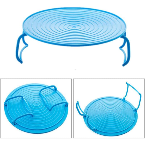 Round Tray Steamer Rack Double Layer Multifunctional Plastic Cooking Holder Microwave Oven Steamers