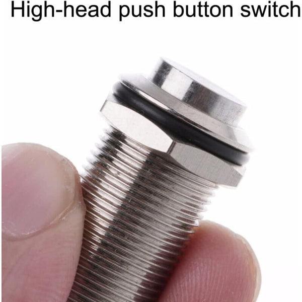 4 Pcs 12Mm 3A 12V/24V/125V/250V Ac Self Locking Waterproof Push Button Switch Nickel Plated Copper On Off Switch Accessories
