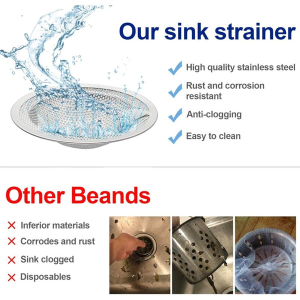 2 Pcs Heart Shape Kitchen Sink Filter Stainless Steel Grid Stopper Drain Drain Stoppers & Strainers