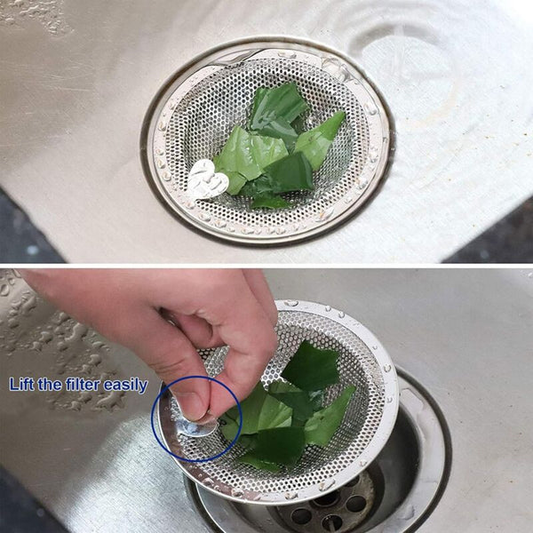 2 Pcs Heart Shape Kitchen Sink Filter Stainless Steel Grid Stopper Drain Drain Stoppers & Strainers