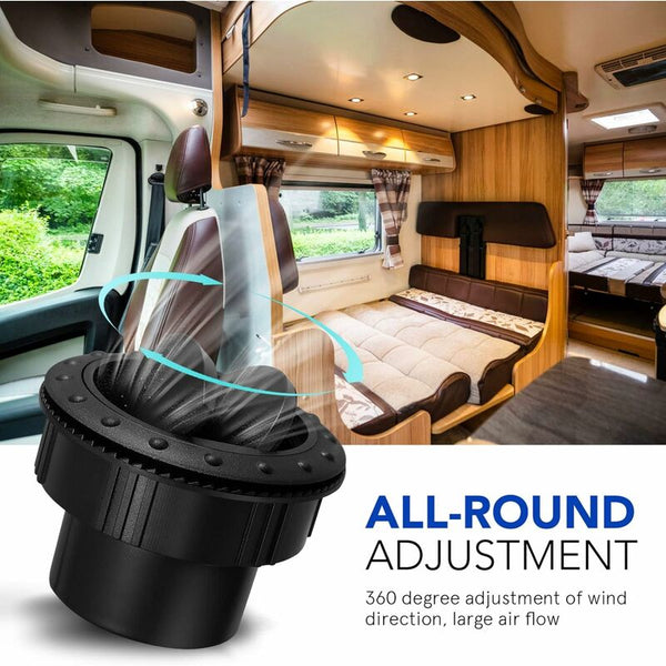 60Mm Car Interior Heater Vent Cover Dashboard Air Deflector Side Roof Black Outlet Round Louvered Other Car Interior