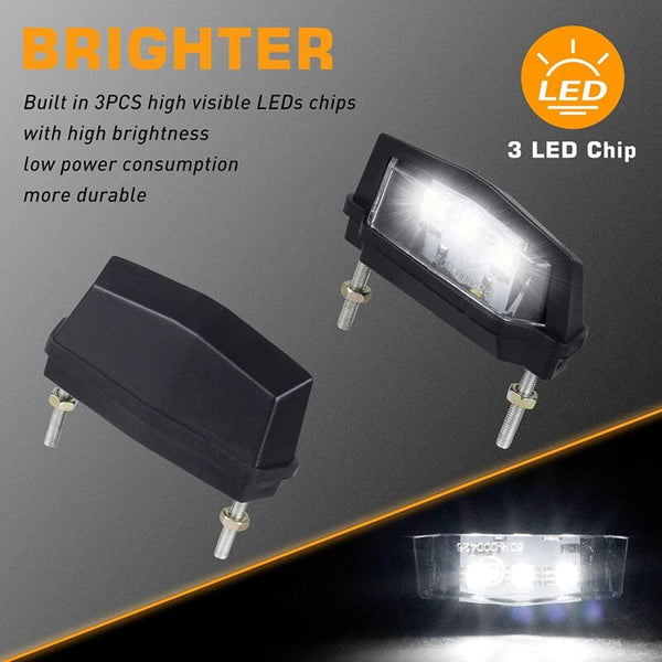 1 Pc Motorcycle License Plate Light 12V Universal Led Tail Rear Lamp White Other Motorcycle Accessories