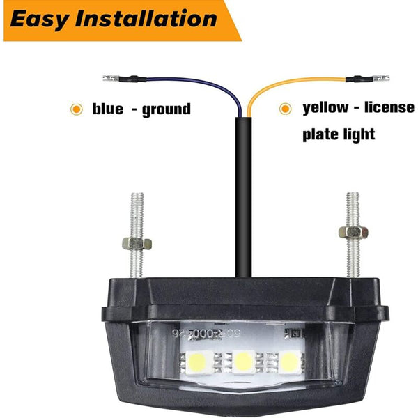 1 Pc Motorcycle License Plate Light 12V Universal Led Tail Rear Lamp White Other Motorcycle Accessories