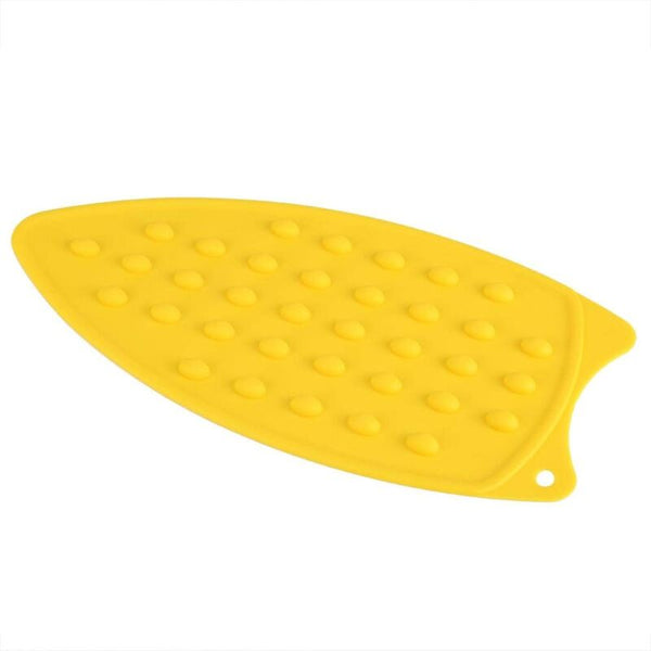 Yellow Silicone Iron Rest Pad Heat Resistant Non Slip Mat 26.5Cm Ironing Board Covers & Accessories
