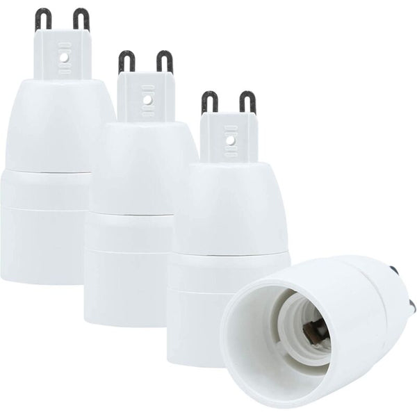4X Lamp Socket Adapter G9 To E14 In White Pcs Set Reformatting Converters For Sockets Incandescent Led Light Bulbs