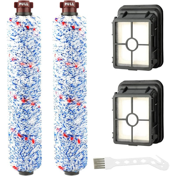 Replacement Accessories 2 Multi Surface Roller Brush + Filters For Bissell Crosswave 17132 And 2225N Series Vacuum Cleaner Parts
