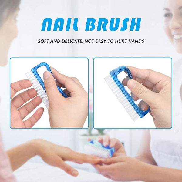 Handle Nail Brushes 4 Pcs Plastic Cleaning Scrub For Nails Manicure & Pedicure Tools & Kits