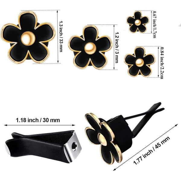 Daisy Flower Vent Clips 4 Pcs Air Conditioning Outlet Diffuser Car Freshener Air Fresheners