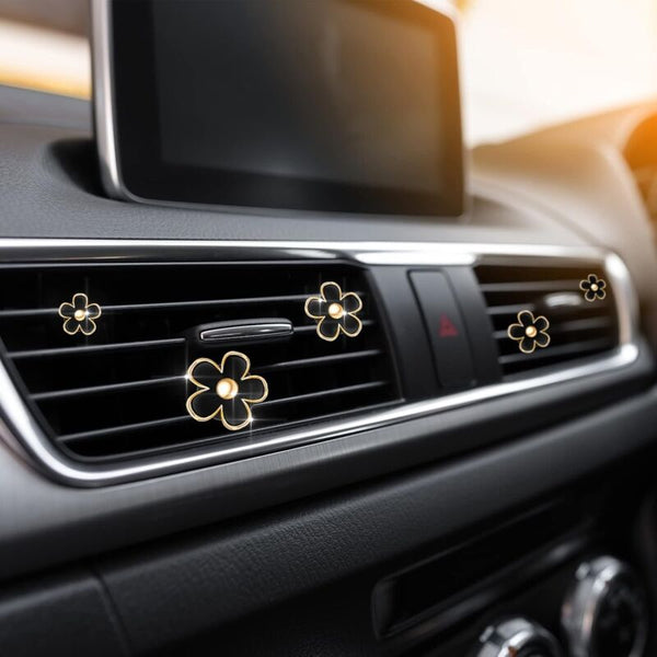 Daisy Flower Vent Clips 4 Pcs Air Conditioning Outlet Diffuser Car Freshener Air Fresheners