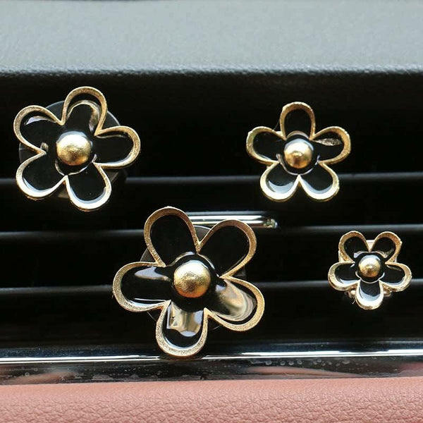 Daisy Flower Vent Clips 4 Pcs Air Conditioning Outlet Diffuser Car Freshener Air Fresheners