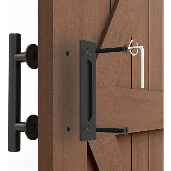 Modern Frosted Black Sliding Barn Door Handle Sliding Door Hardware