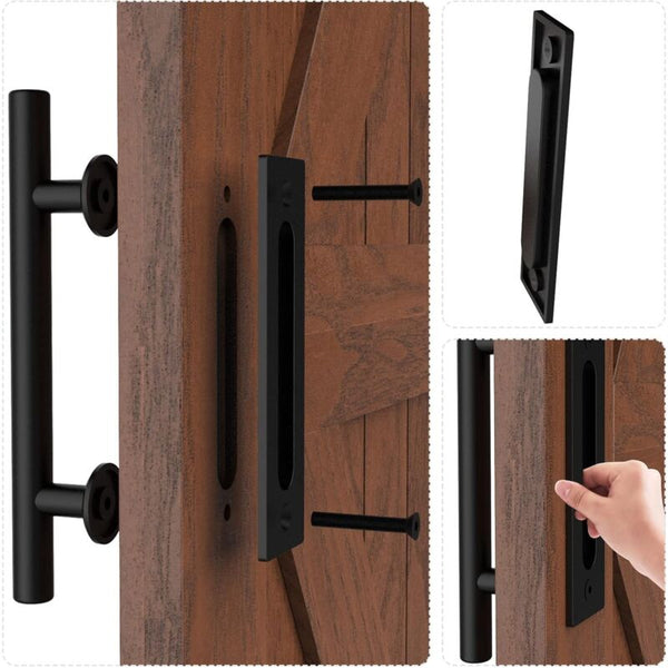 Modern Frosted Black Sliding Barn Door Handle Sliding Door Hardware