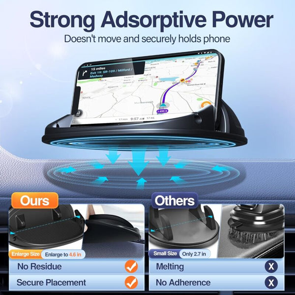 Car Phone Holder Anti Slip Dashboard Mount Cell Compatible For Other Smartphone (Black) Mounts & Holders