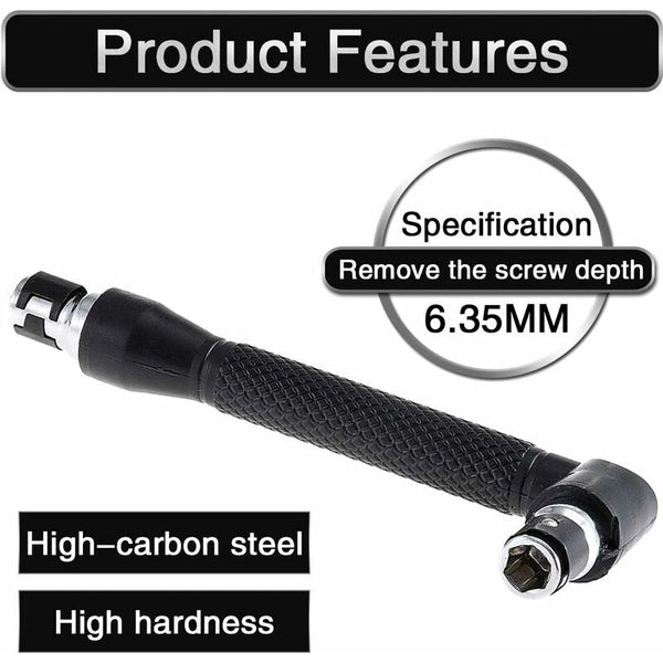 Mini Screwdriver And Bits 1/4" Drive L Shaped Double Head Hexagonal Handle Extension Socket Wrench Flathead Torx Screwdrivers & Nutdrivers