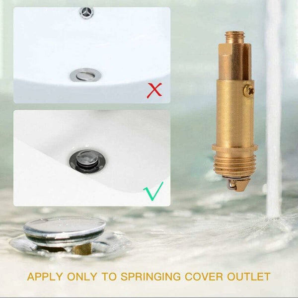 Brass Sink Drain Pipe With Spring Mechanism And Bolt Drain Cleaning Tools