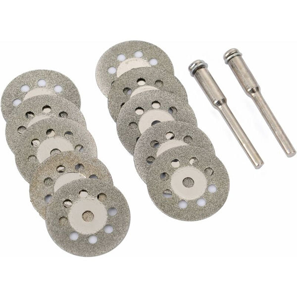 12 Pack 22Mm Mini Perforated Diamond Cutting Discs Wheels Shanks Ann Arbor Grinder Discs