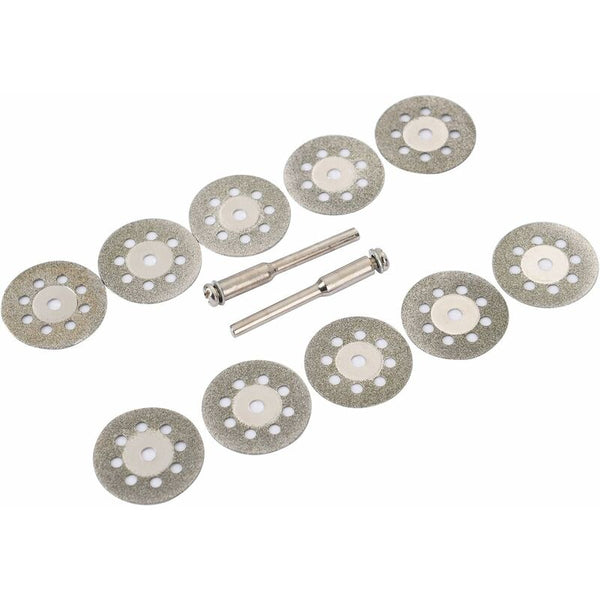 12 Pack 22Mm Mini Perforated Diamond Cutting Discs Wheels Shanks Ann Arbor Grinder Discs
