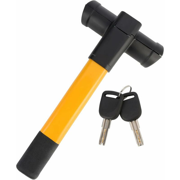 Retractable Car Steering Wheel Lock Heavy Duty T Bar Universal Clamp With 2 Keys For Cars Trailers Steering Wheels & Horns