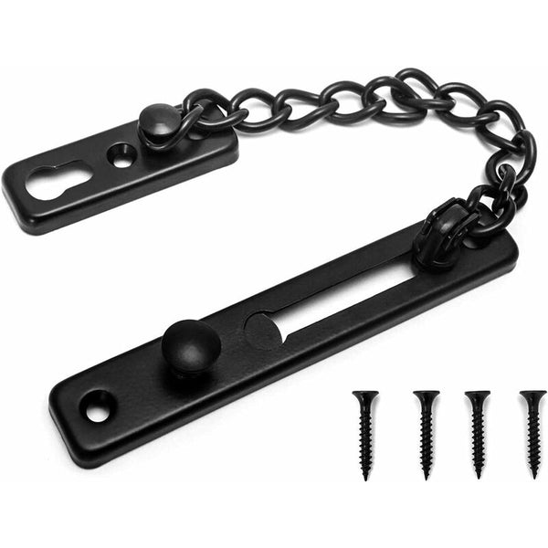 2 Pcs Door Lock Chain With Screws Anti Theft Security For Interior Home Door Locks & Lock Mechanisms