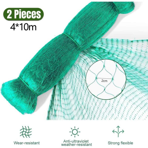 Chicken Netting 2 Pieces Anti Bird 4M X 10M Fruit Tree Protective Small Animal Supplies