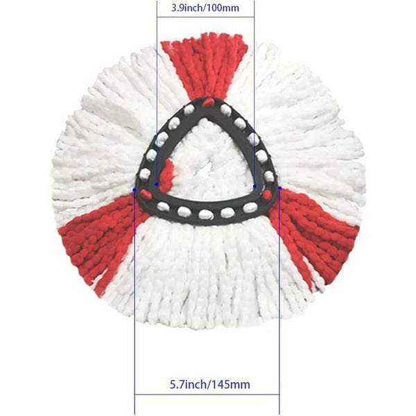 2 Pack Mop Heads Compatible With Vileda In 1 Turbo Replacement Microfiber Red White. Mop & Broom Accessories