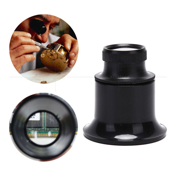 Magnifying Glasses 20X Magnification Watchmaking Tool Magnifier Loupe Set For Watching Jewelry Repair Loupes Magnifiers