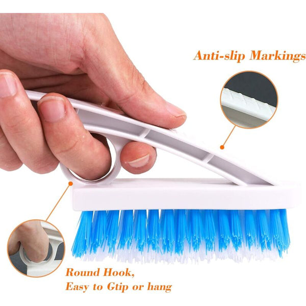 2 Pack Grout Scrub Brush Stiff Nylon Bristle For Bathtub Shower Floor & Tile Cleaning Cleaning Brushes