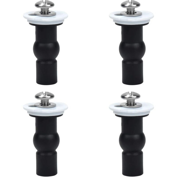 Toilet Seat Fittings 4 Pack Hinges Screws Fixings Expanding Rubber Top Nuts Toilet Seats