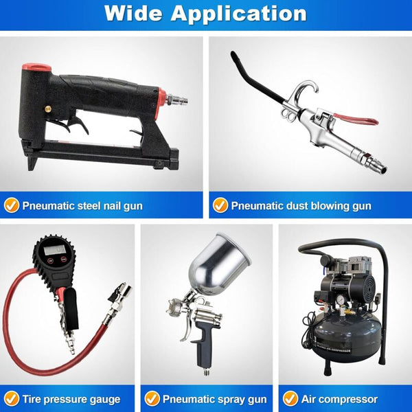 1/4" Bsp Pneumatic Quick Connector 10 Pieces European Air Compressor Fitting For Hose Air Compressors