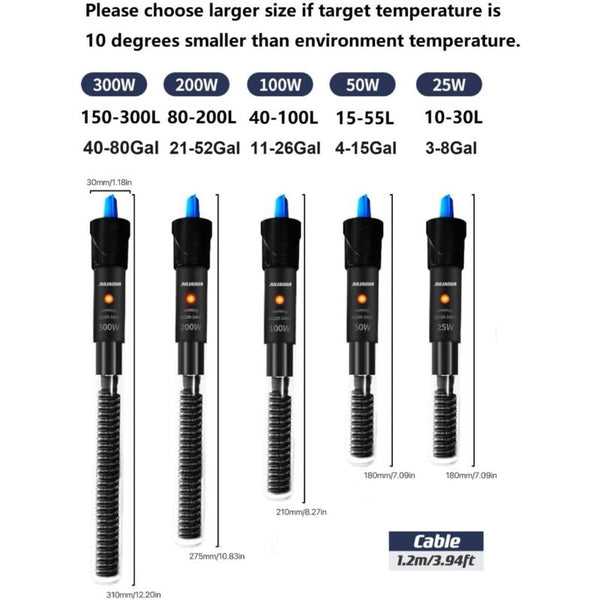 Classic Aquarium Heater For Fish Tank And Turtle 50W (Y1 50W) Aquariums