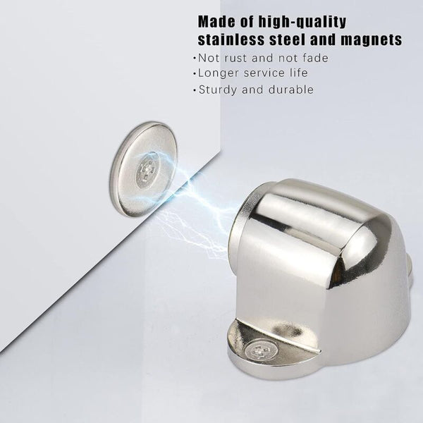 2 Pack Stainless Steel Magnetic Door Stopper Catch Door Stops