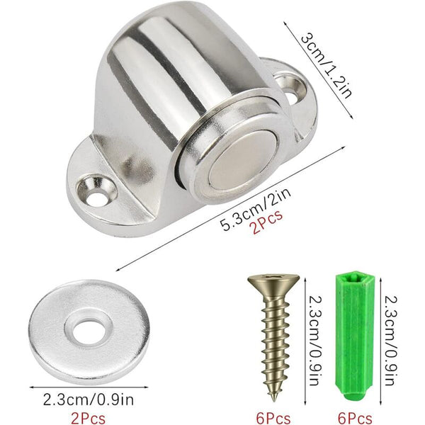 2 Pack Stainless Steel Magnetic Door Stopper Catch Door Stops