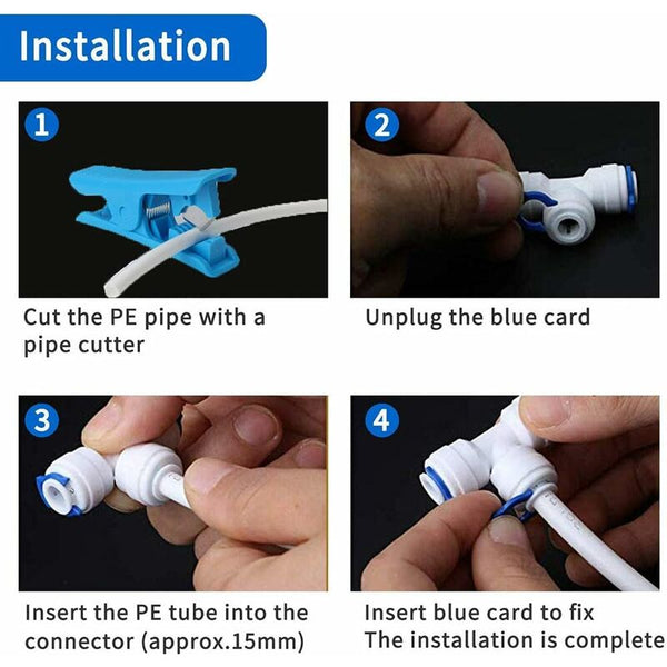 12 Pcs Ro Water Filter Accessories Nozzle Fitting 1/4 Inch 90 Degree Right Angle Fast Docking For Connecting Pipe Water Filters