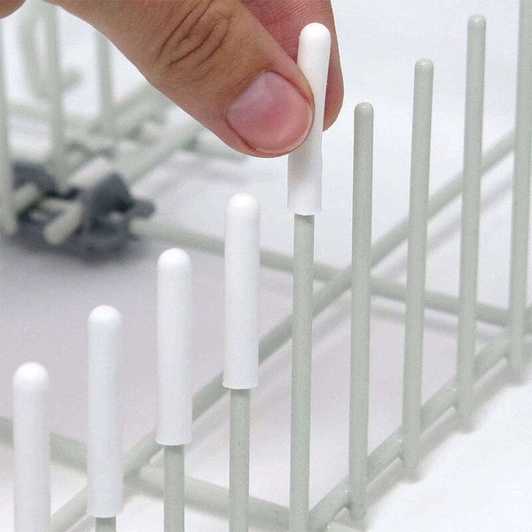 120 Pieces Dishwasher Caps Inner Diameter 3Mm Pvc Protective Cover Basket 325Mm (White) Dishwashers