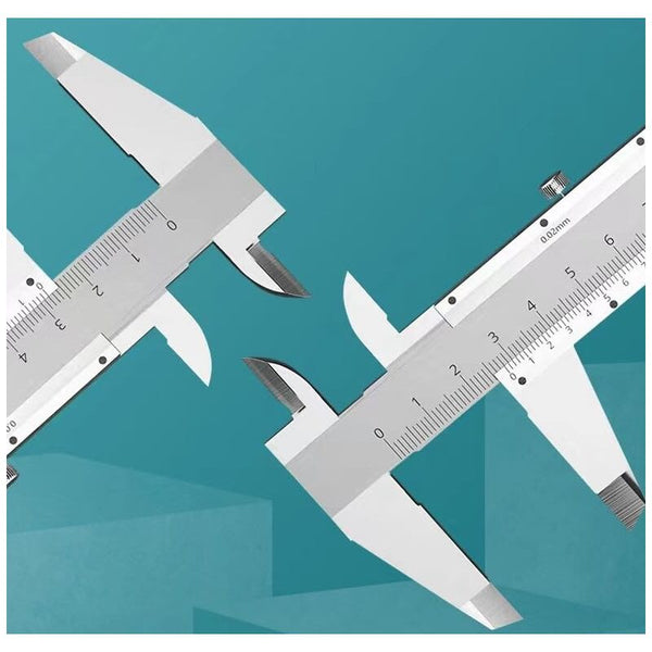 Stainless Steel Analog Vernier Caliper 150Mm / 0.02Mm High Precision Micrometer Tool With Depth Inside And Outside Vernier Calipers