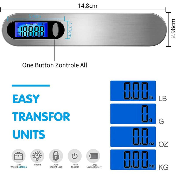 Digital Luggage Scale Max 50Kg With Hook Luggage Scales