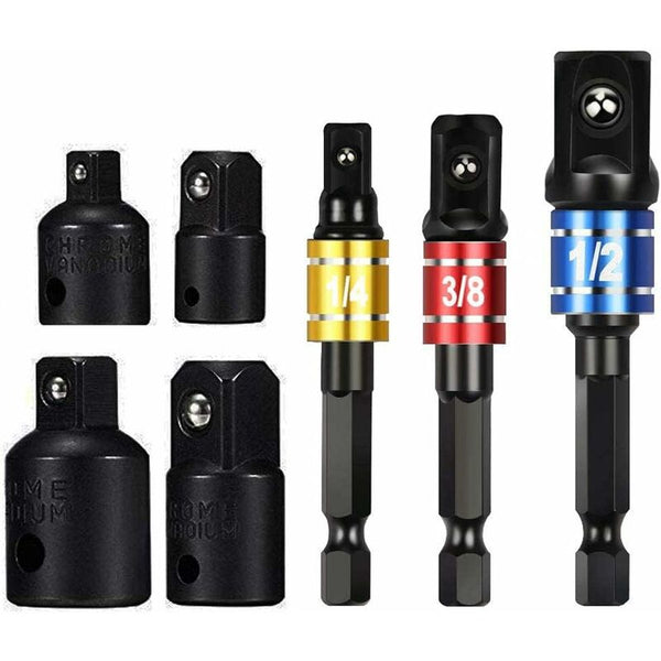 Socket Adapter 1/2 3/8 1/4 Hexagon Drill Bits Set Nut Wrench Reducer Adaptor Converter Ratchet Socket Wrenches