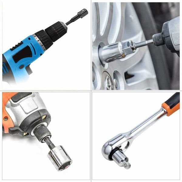 Socket Adapter 1/2 3/8 1/4 Hexagon Drill Bits Set Nut Wrench Reducer Adaptor Converter Ratchet Socket Wrenches