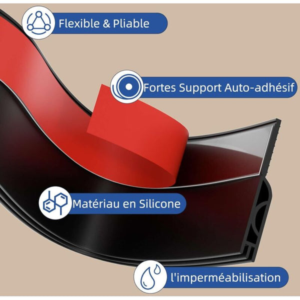 Insulated Door Bottom 100 Cm Self Adhesive Draught Excluder Silicone Anti Cold Thermal Insulation Other Door Hardware