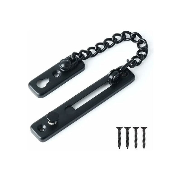 Security Door Chain Narrow Limiter Spring Loaded Anti Theft Lock With Screws For Home Internal Door Locks & Lock Mechanisms
