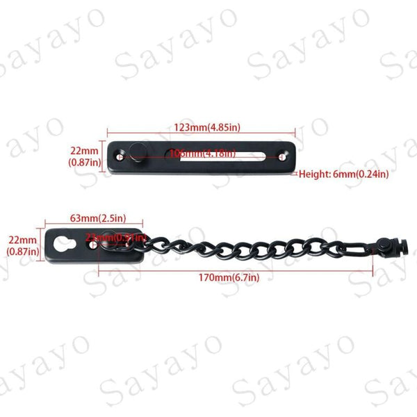 Security Door Chain Narrow Limiter Spring Loaded Anti Theft Lock With Screws For Home Internal Door Locks & Lock Mechanisms
