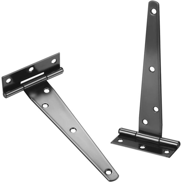 4 Pack Hinges Black Barn Door Stainless Steel Flat For Gates Closet 6 Inch Door Hinges