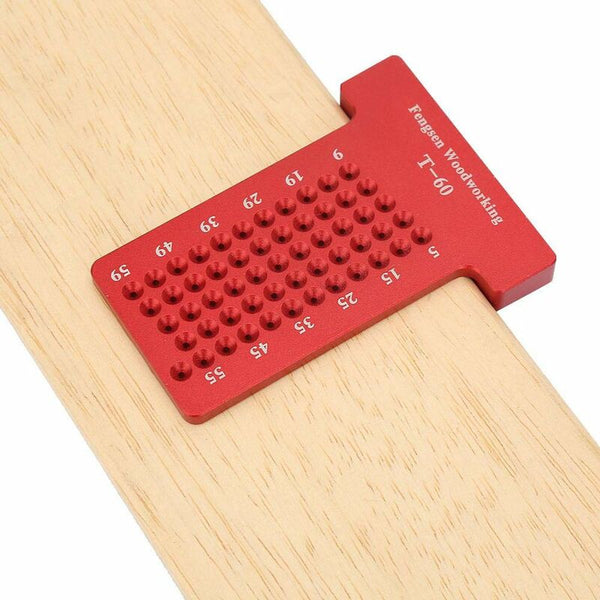 T Type Scribing Ruler: Aluminum Alloy Woodworking Marking Tool Measuring Tapes & Rulers